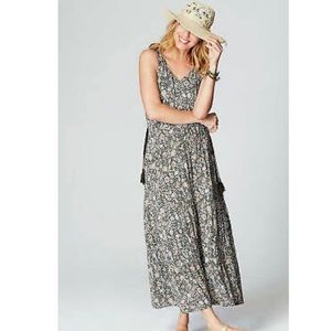 J. Jill Tiered Maxi Dress in Moss Wallflower (Size L)